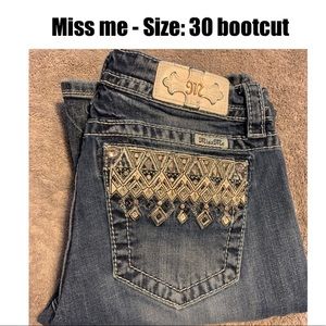 Miss me Jeans - Size: 30 - Inseam: 34 Bootcut